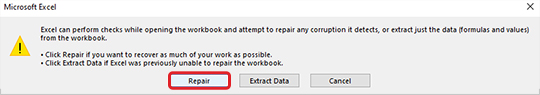 Click on Repair