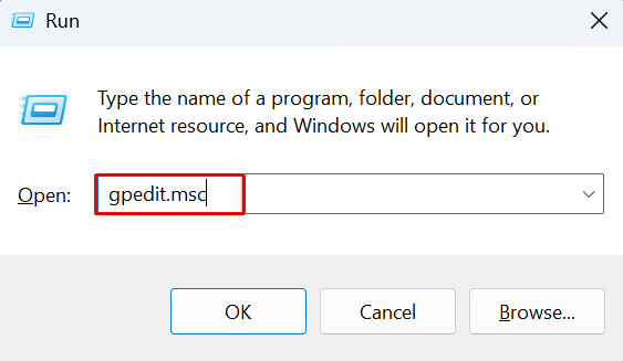 Use gpedit.msc on run command