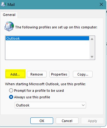 create a new profile