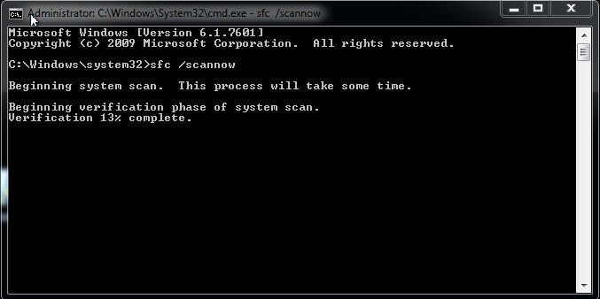 use this command SFC/scan now
