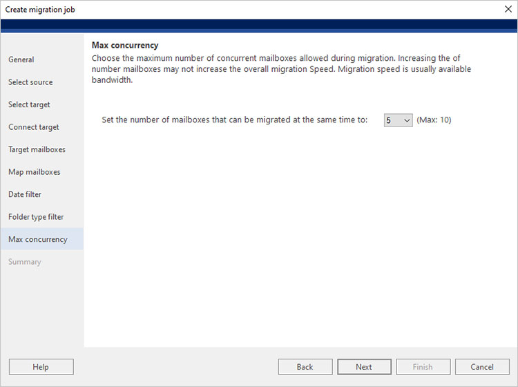 Max concurrency window