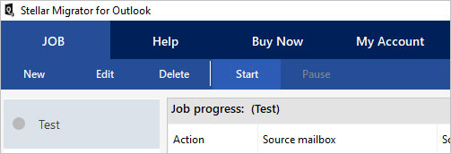 click on Start in the ribbon to initiate the migration process
