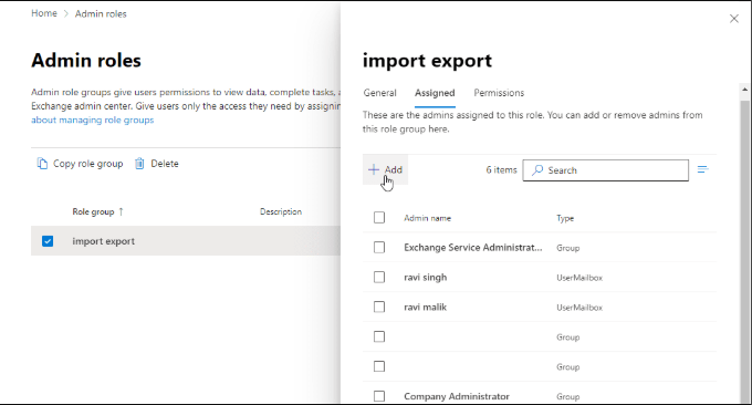 click on assigned tab in EAC