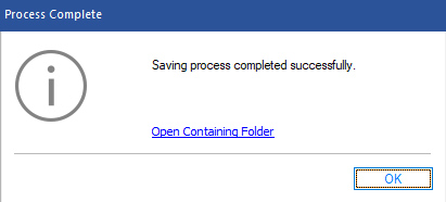 data saved successfully