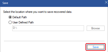 select destination path