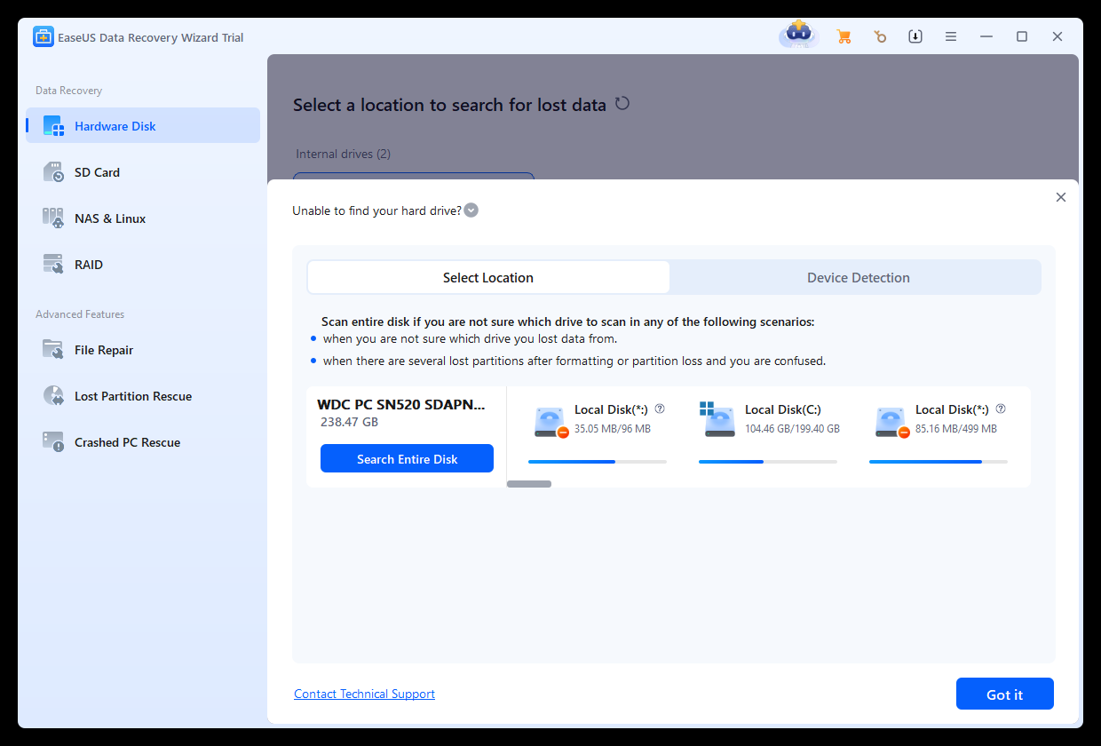 EaseUS Data Recovery Wizard