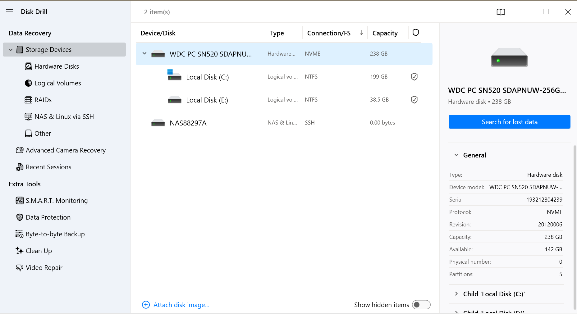 Disk Drill Partition Recovery