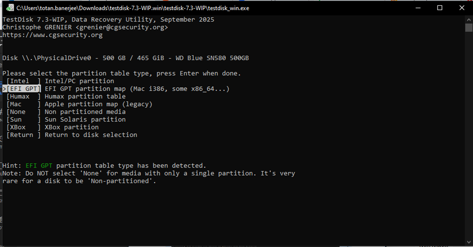 PhotoRec Data recovery 