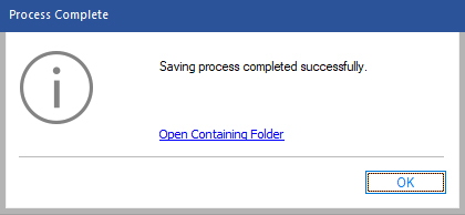 Click on OK to complete the process