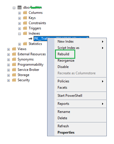 Select the Compact large object column data