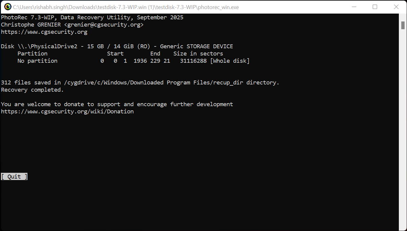 Command Prompt Window