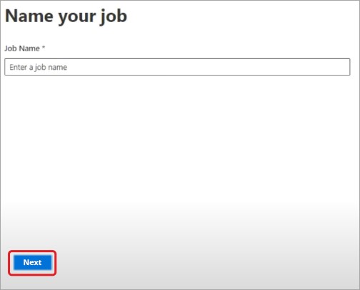 Enter the job name