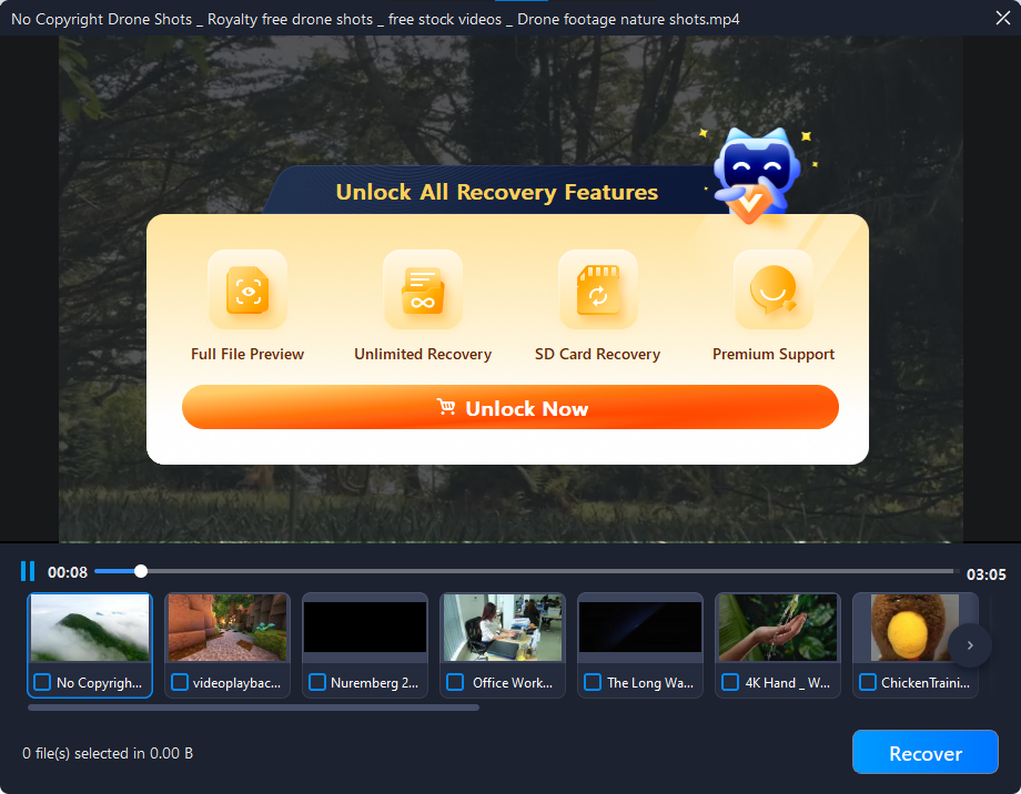 Unlock Feature Wondershare Recoverit