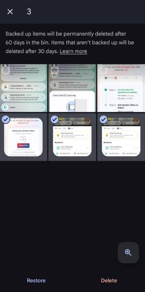 restore from Google photos