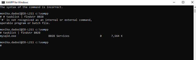 Finding 3306 in CMD window