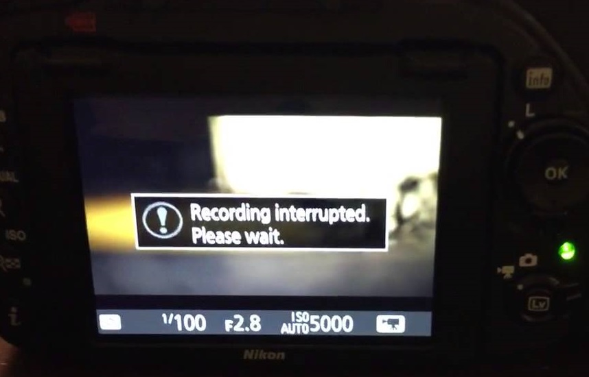 Nikon-Recordinginterrupted-error