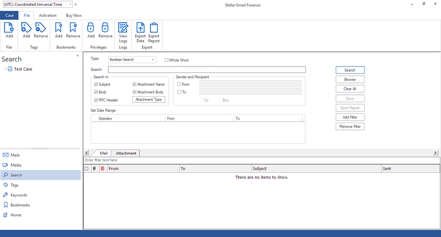 Boolean Search - Stellar Email Forensic