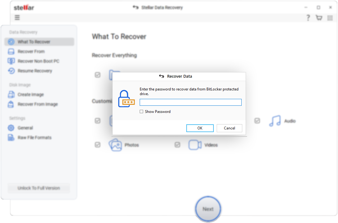 Recovers Data from Encrypted Drive