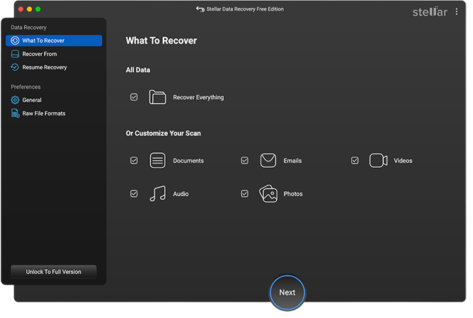 Stellar Data Recovery Free Edition for Mac