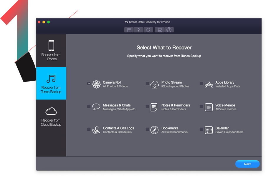 Select What to Recover from the Device