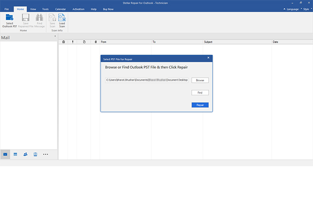 preview of repaired pst emails folders contacts outlook