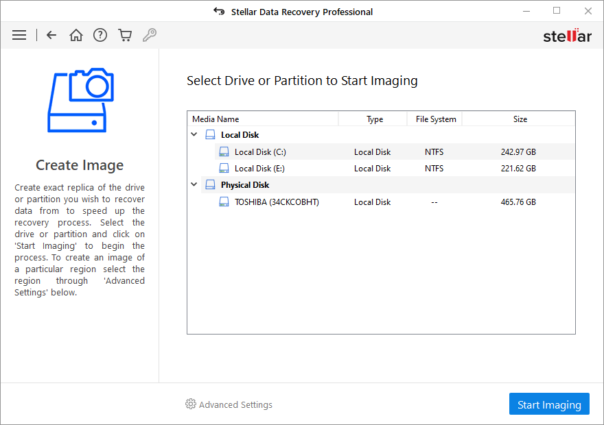 Select the Drive Partiton 