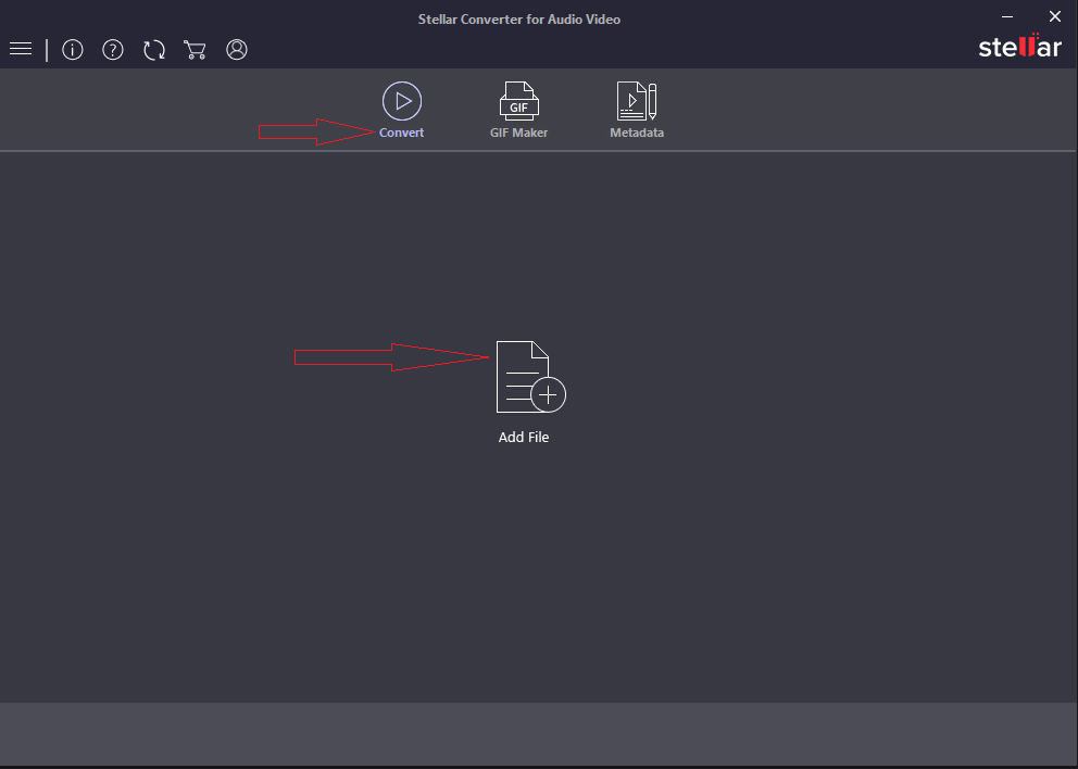 Stellar Converter for Audio Video Add File