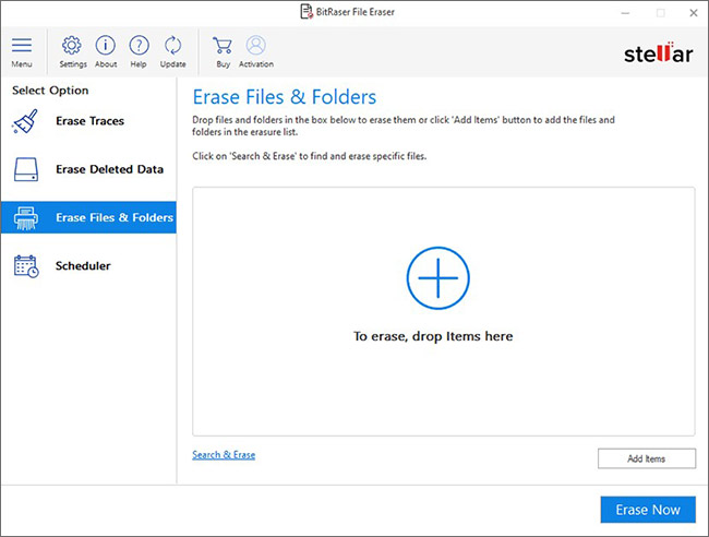 permanently erase photos from the computer using bitraser File eraser