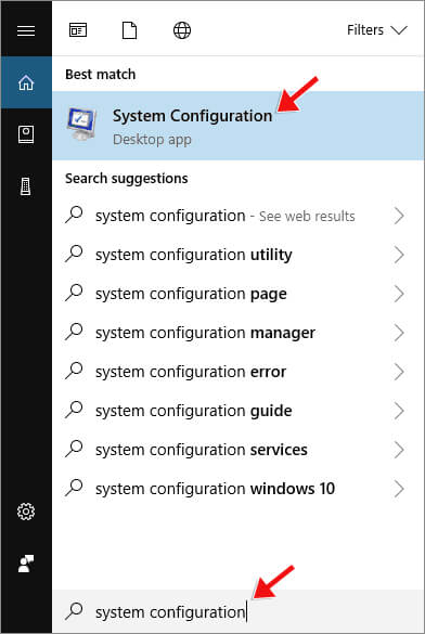 Search and Open System Configuration