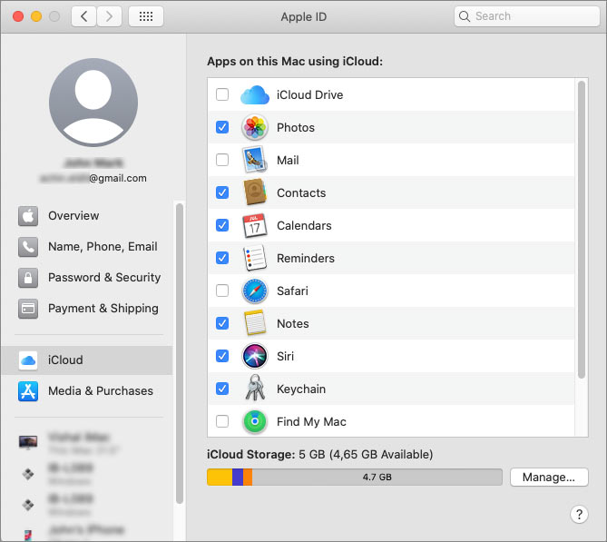 setup icloud on Mac