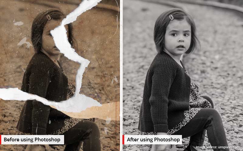 restore old photo using photoshop