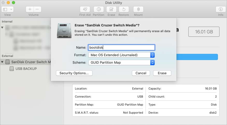 Create MacBook Disk