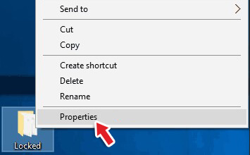 open locked folder's properties