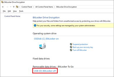 select external hard drive under removable data drives - bitlocker to go