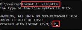 format the hard drive from bios using cmd 