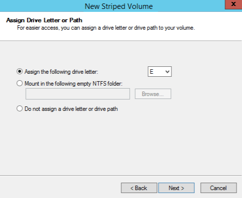 assign a letter to new drive