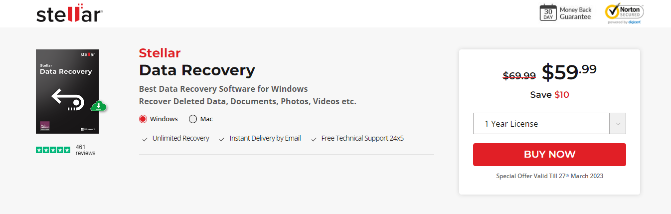 Buy Now Stellar Data Recovery