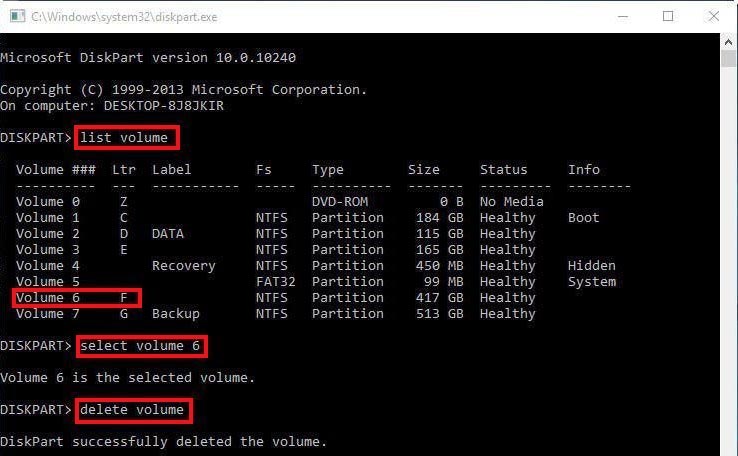 Delete Partition