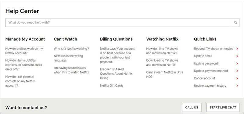 Netflix Help Center