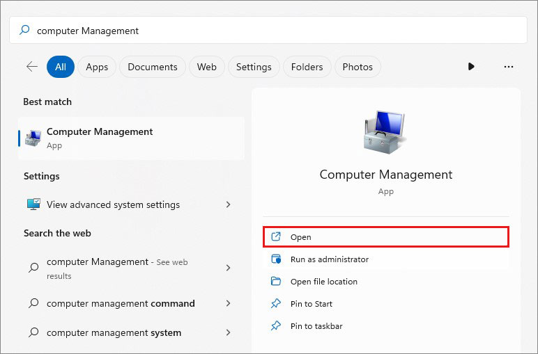 open computer management