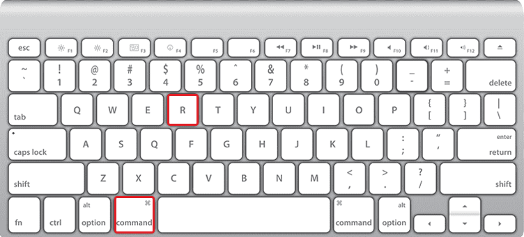 Press Command + R Keys