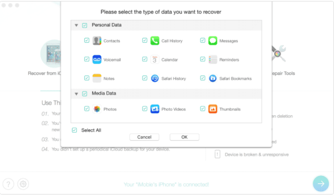 iMobie PhoneRescue iPhone data recovery software