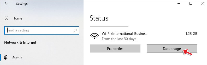 click data usage under wifi