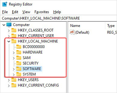 follow hkey local machine system and following commands