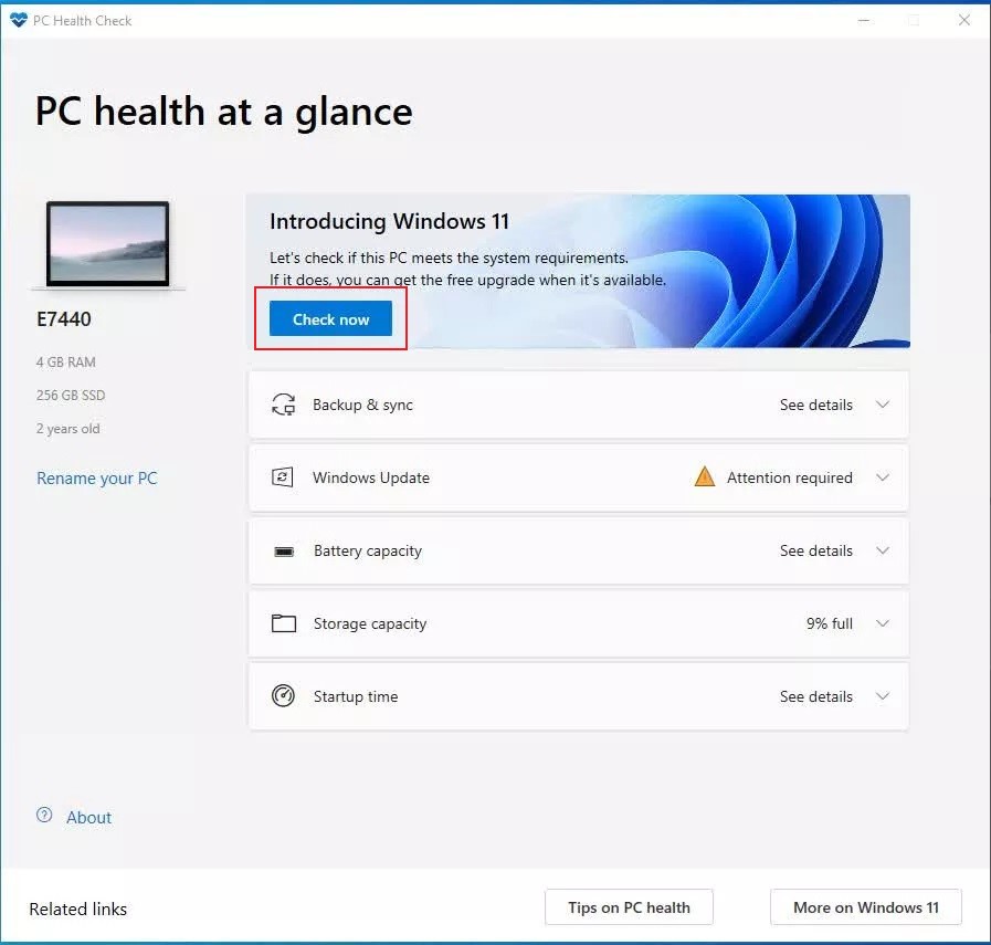 PC health check up
