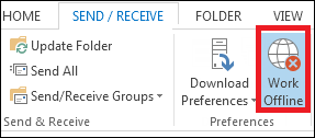 work offline mode Outlook