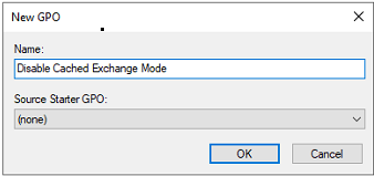 create disable cached exchange mode gpo