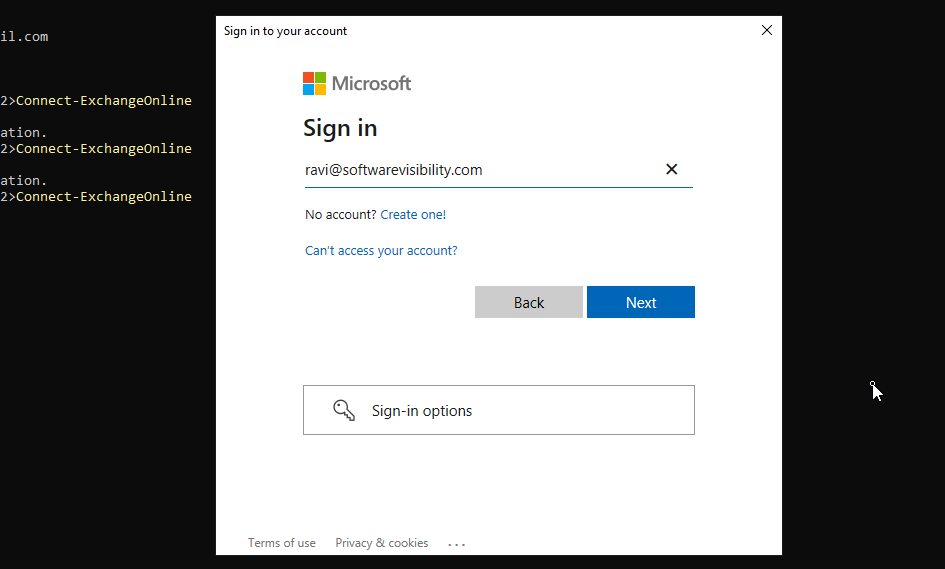 sign in to exchange online microsoft 365