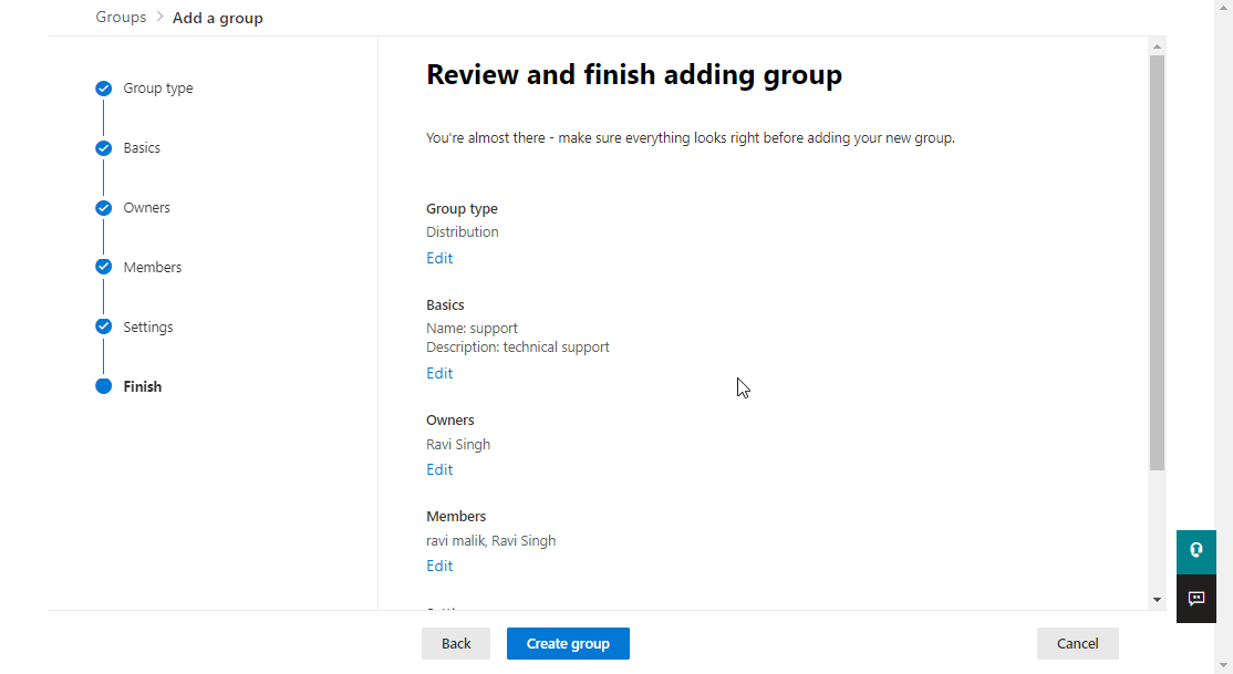  review the office 365 distribution group