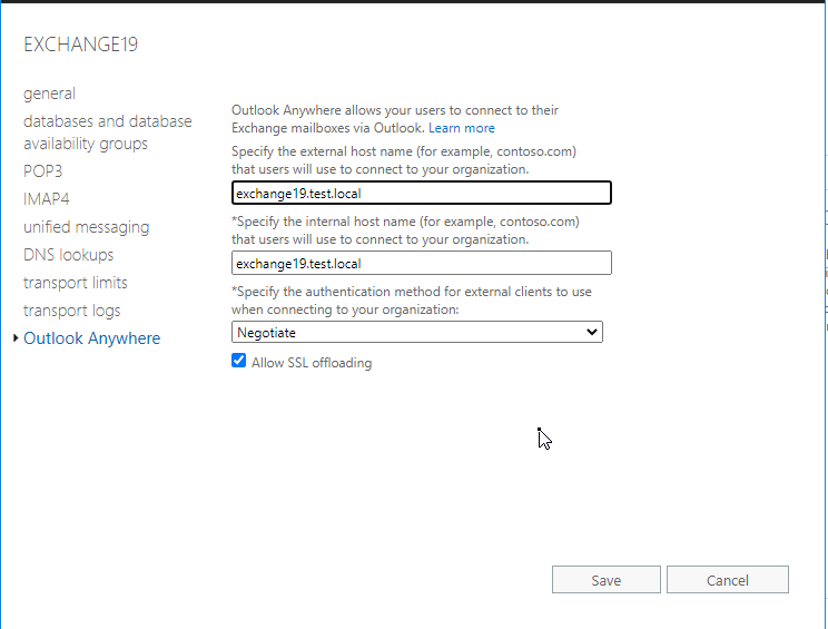 enter outlook anywhere internal external fqdn